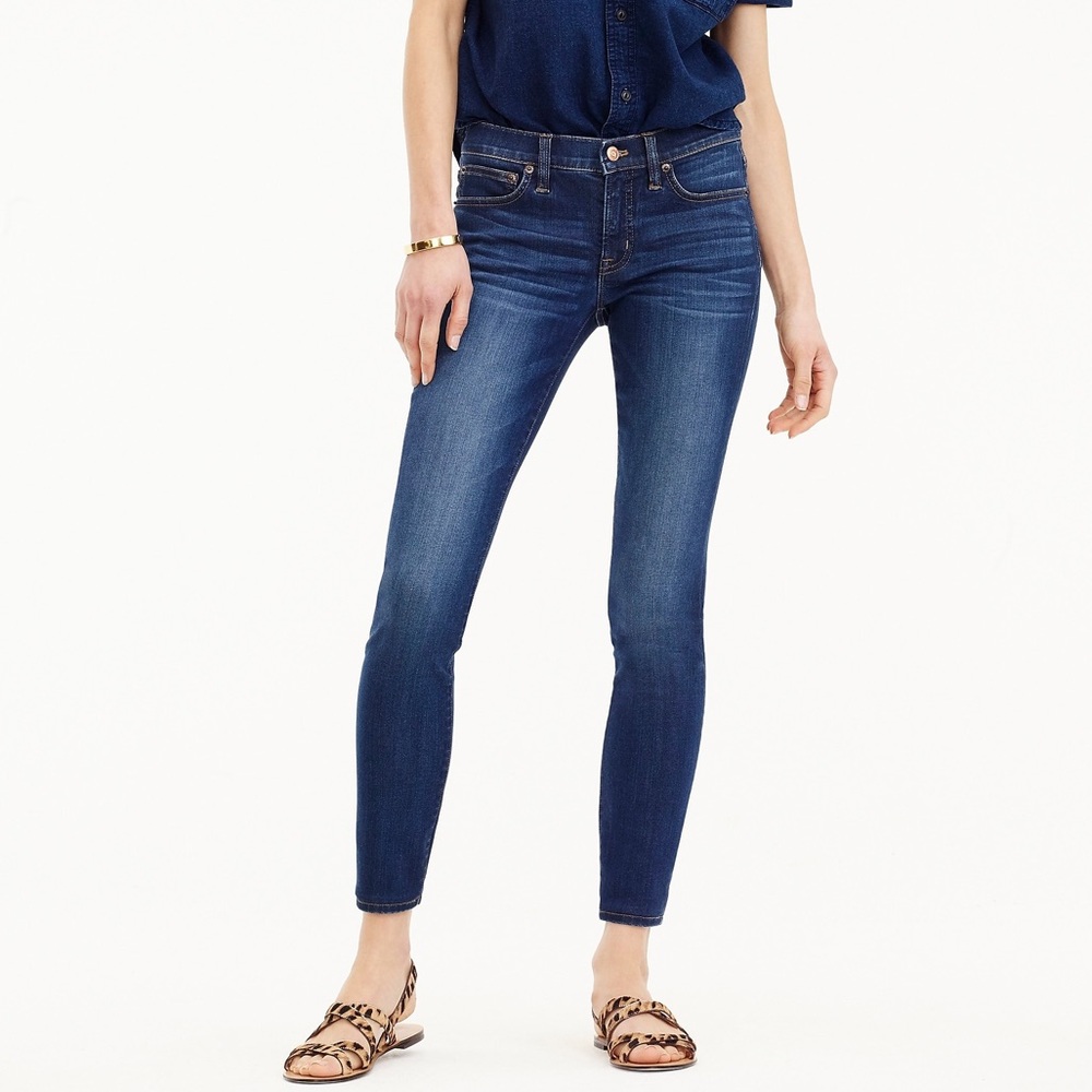 J.Crew 8” toothpick jean in medium wash